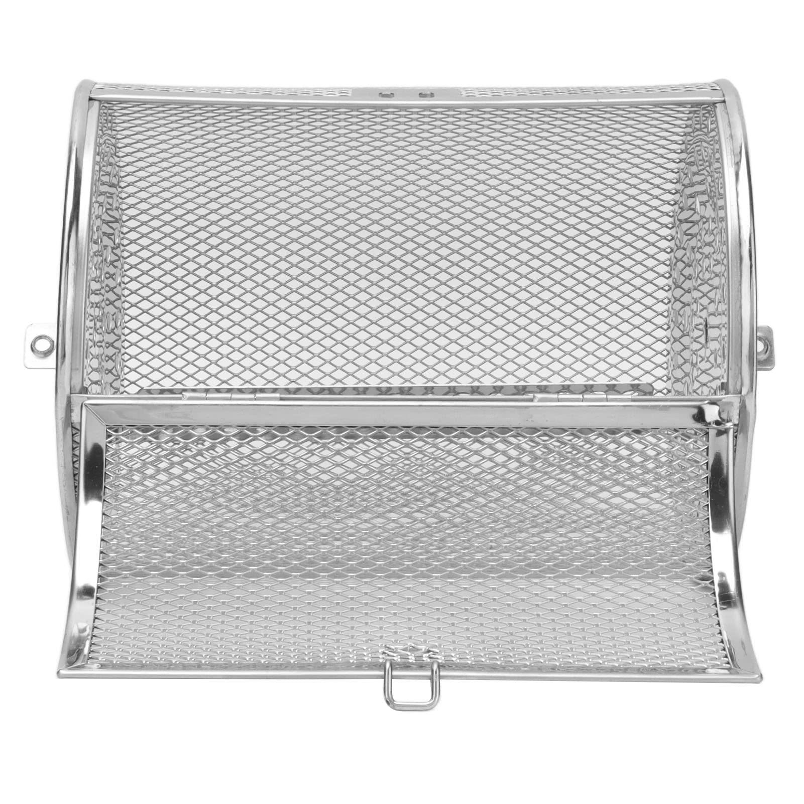Stainless Steel Rolling Grill Basket with Removable Door - Anti-Oven Cage for BBQ, Camping & Outdoor Cooking - Perfect for Grilling Vegetables, Seafood & Meats at Picnics & Backyard Parties