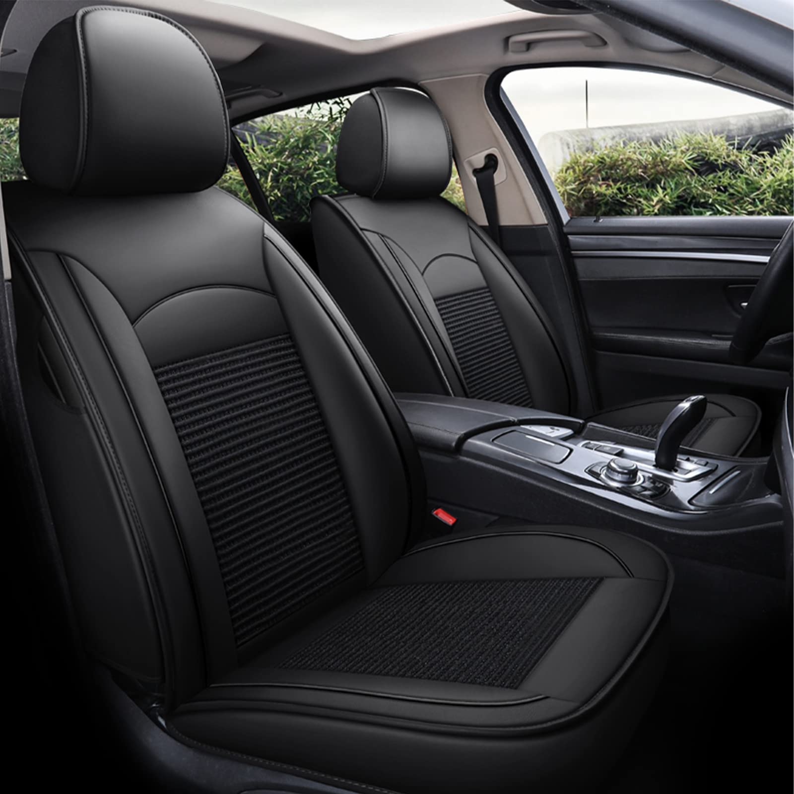 Custom Car Seat Covers for Dodge Ram 1500 - Full Set 5 Seats Faux Leather Waterproof Seat Protectors | Airbag Compatible & Easy to Install | Black Interior Upgrade | Perfect for Road Trips & Daily Commutes