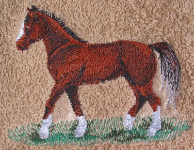 Premium Cotton Bath Towel Set with Embroidered Morgan Horse Design - Soft & Absorbent Luxury Towels for Bathroom, Spa, and Guest Use