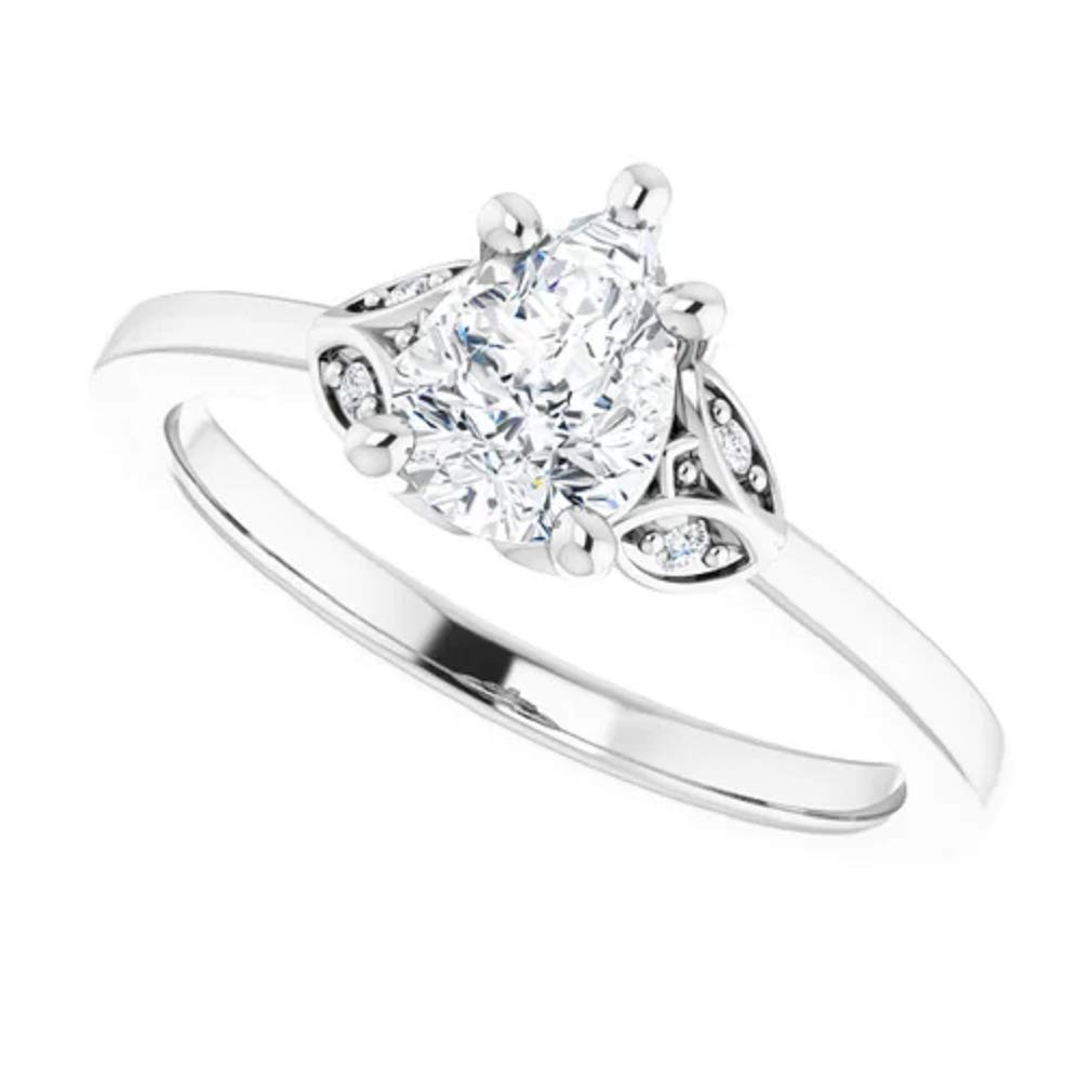 1.50CT Pear Cut Colorless Moissanite Engagement Ring - 925 Sterling Silver Wedding Promise Ring, Custom Handmade Jewelry for Proposals, Anniversaries & Special Occasions