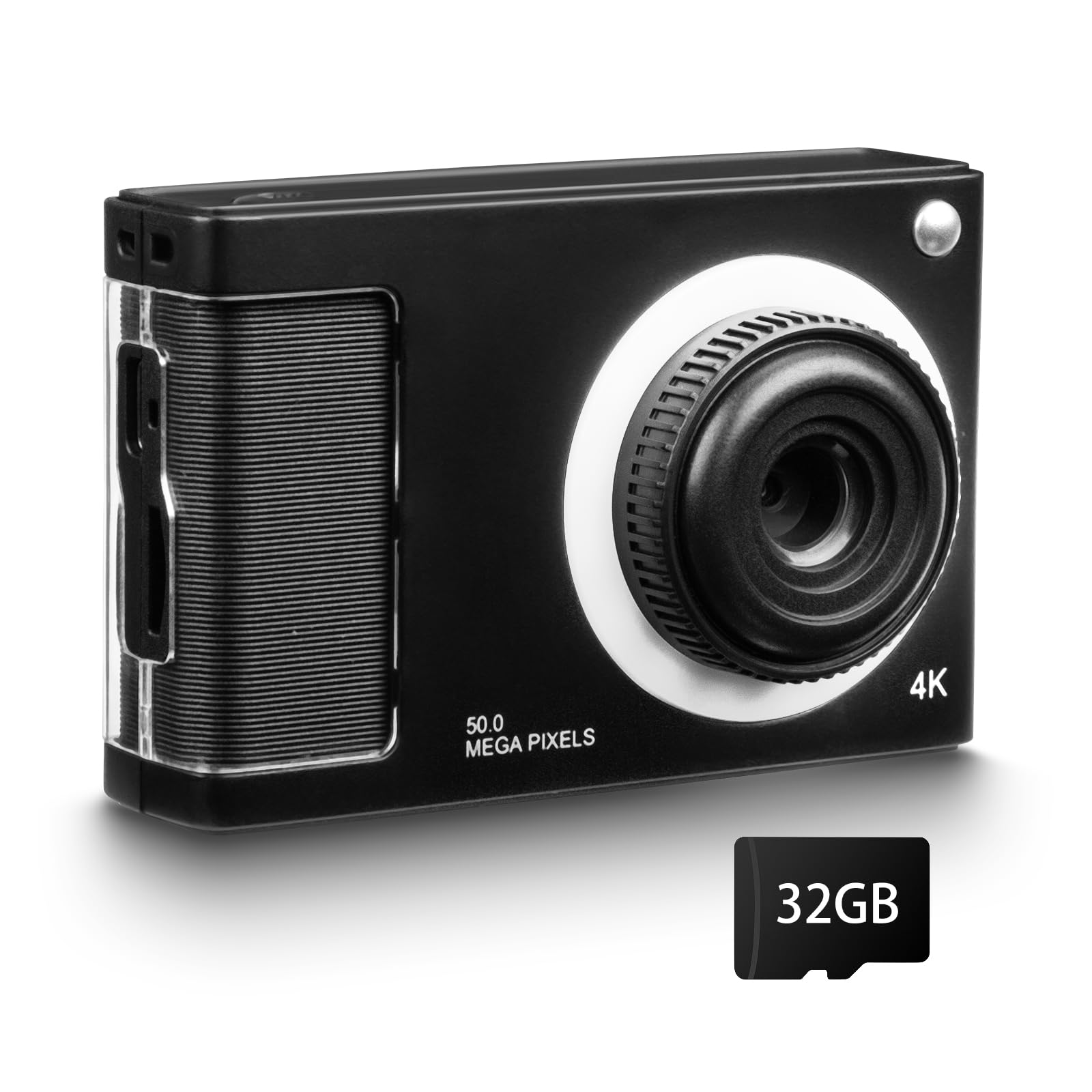**48MP 8X Zoom Digital Camera for Kids - FHD 1080P Anti-Shake Compact Travel Camera with 32GB Card, Front Camera & Lanyard - Perfect Gift for Teens & Kids, Ideal for Travel, Parties & Everyday Photography**