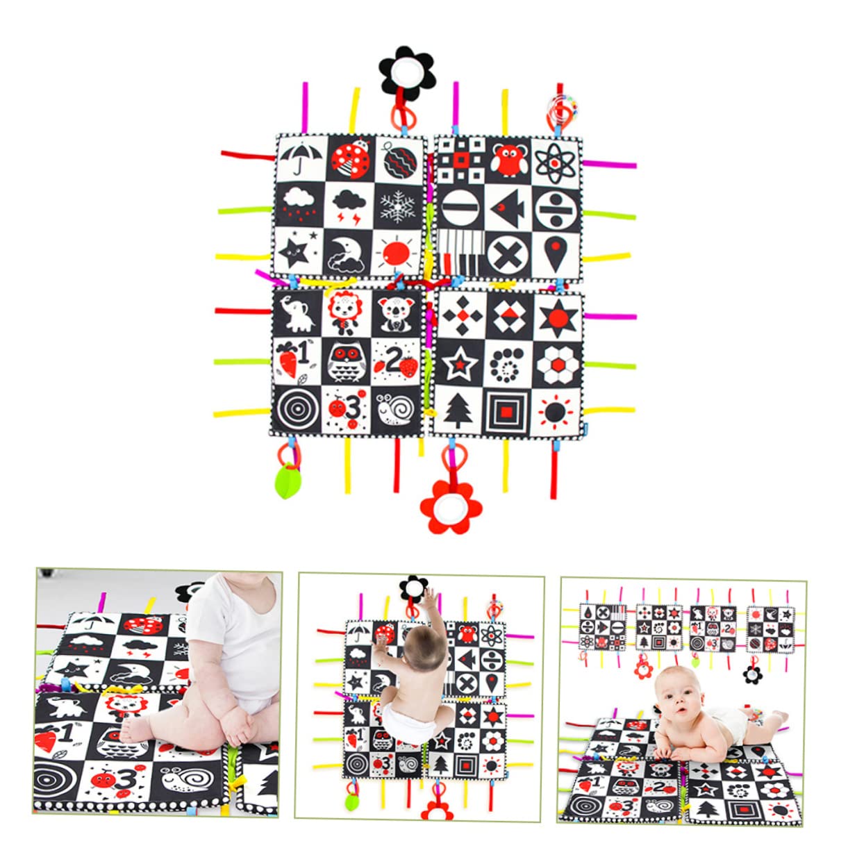 FAVOMOTO 4-Piece Non-Toxic Baby Play Mat for Toddlers - Soft, Waterproof Floor Mat for Crawling, Playtime & Nursery - Perfect for Home, Daycare & Travel