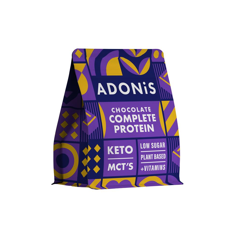 Adonis Chocolate Complete Protein Keto Shake 350g - Low Carb High Protein Powder for Weight Loss & Muscle Gain - Perfect for Keto Diet, Post-Workout Recovery & Meal Replacement