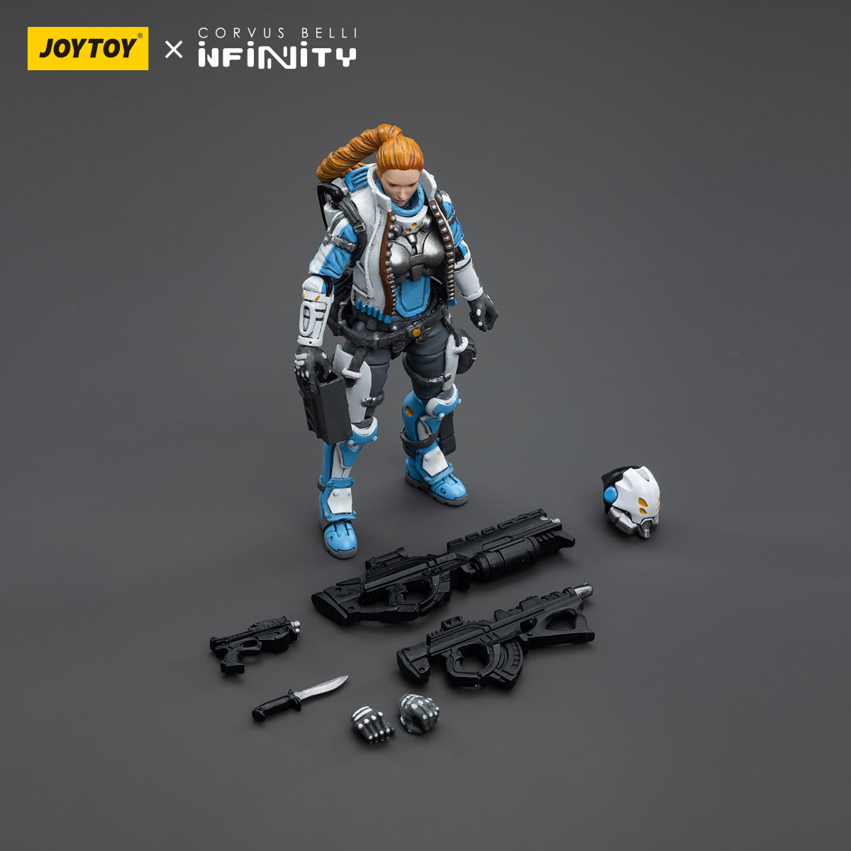1/18 JOYTOY 3.75 Inch PanOceania Action Figure Set (3pcs) - Highly Detailed Collectible Military Miniatures for War Game Enthusiasts & Sci-Fi Collectors - Perfect for Tabletop Gaming, Display Shelves, and Gift Giving