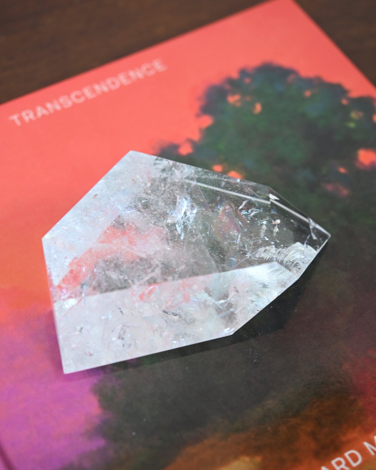 5 Inch Clear Quartz Geometric Crystal with Stand - Perfect for Home Decor, Meditation & Healing | Feng Shui, Office Desk & Gift Idea