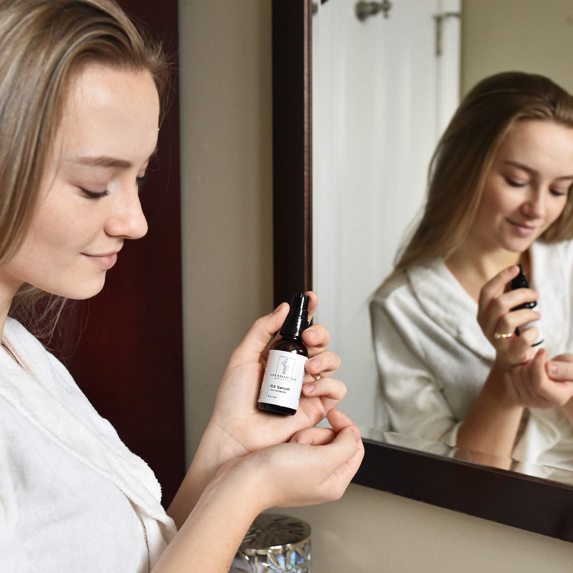 Niacinamide 5% Vitamin B3 Serum for Face - 1 Fl Oz Anti-Aging Skin Care Treatment to Tighten Pores, Reduce Acne Scars & Wrinkles, Boost Collagen - Perfect for Daily Skincare Routine & Sensitive Skin Repair