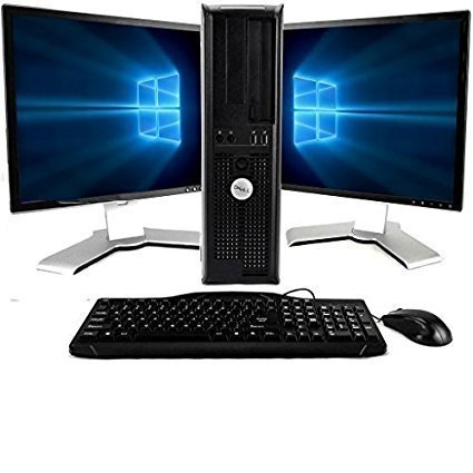 Refurbished Dell Optiplex Desktop PC - Intel Core 2 Duo 3.0GHz, 8GB RAM, 1TB HDD, Windows 10 Pro (64-bit) with Dual 19
