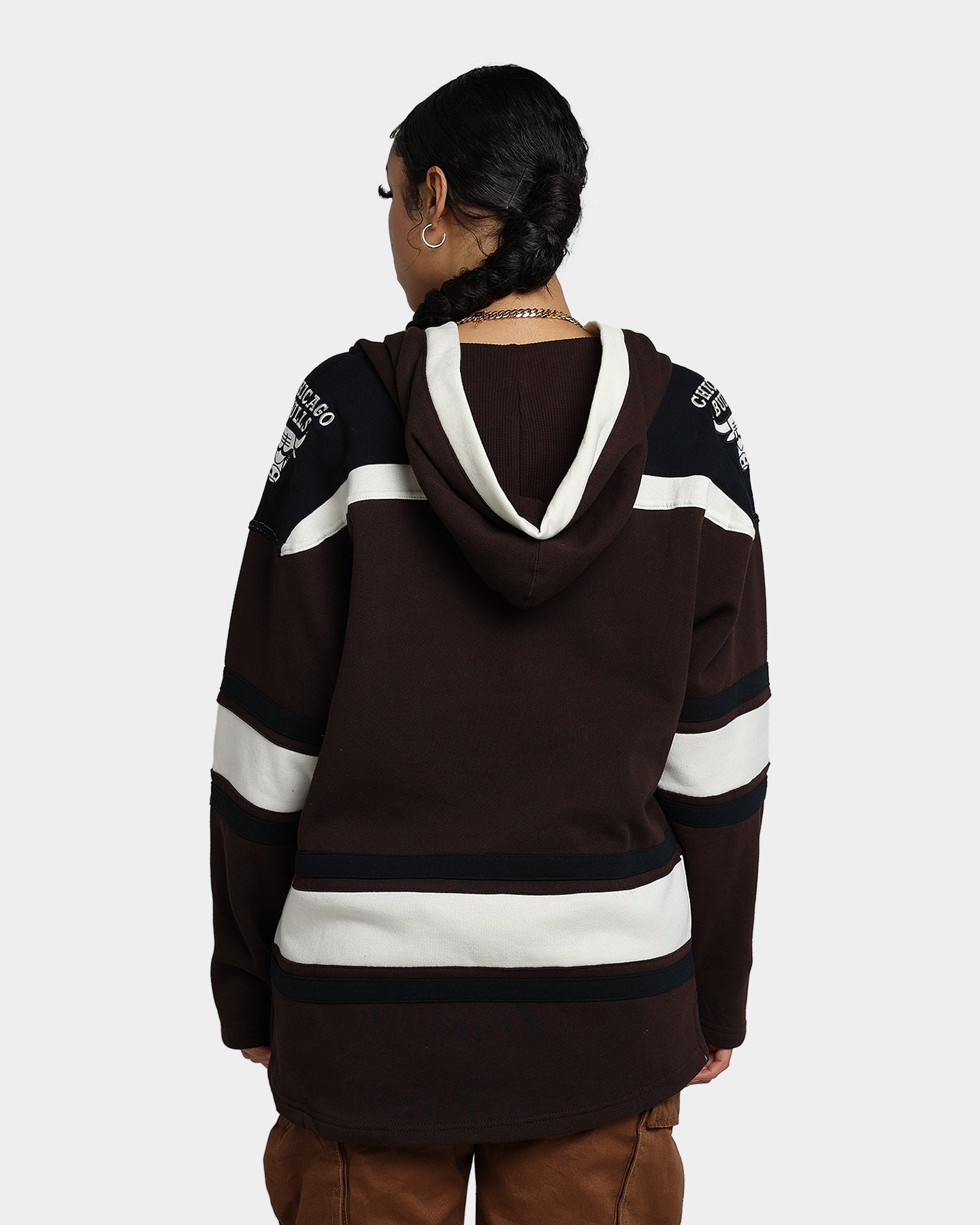 47 Brand Chicago Bulls Superior Lacer Hoodie Brown - Men's NBA Pullover Sweatshirt for Basketball Fans & Streetwear Fashion | Game Day & Casual Wear