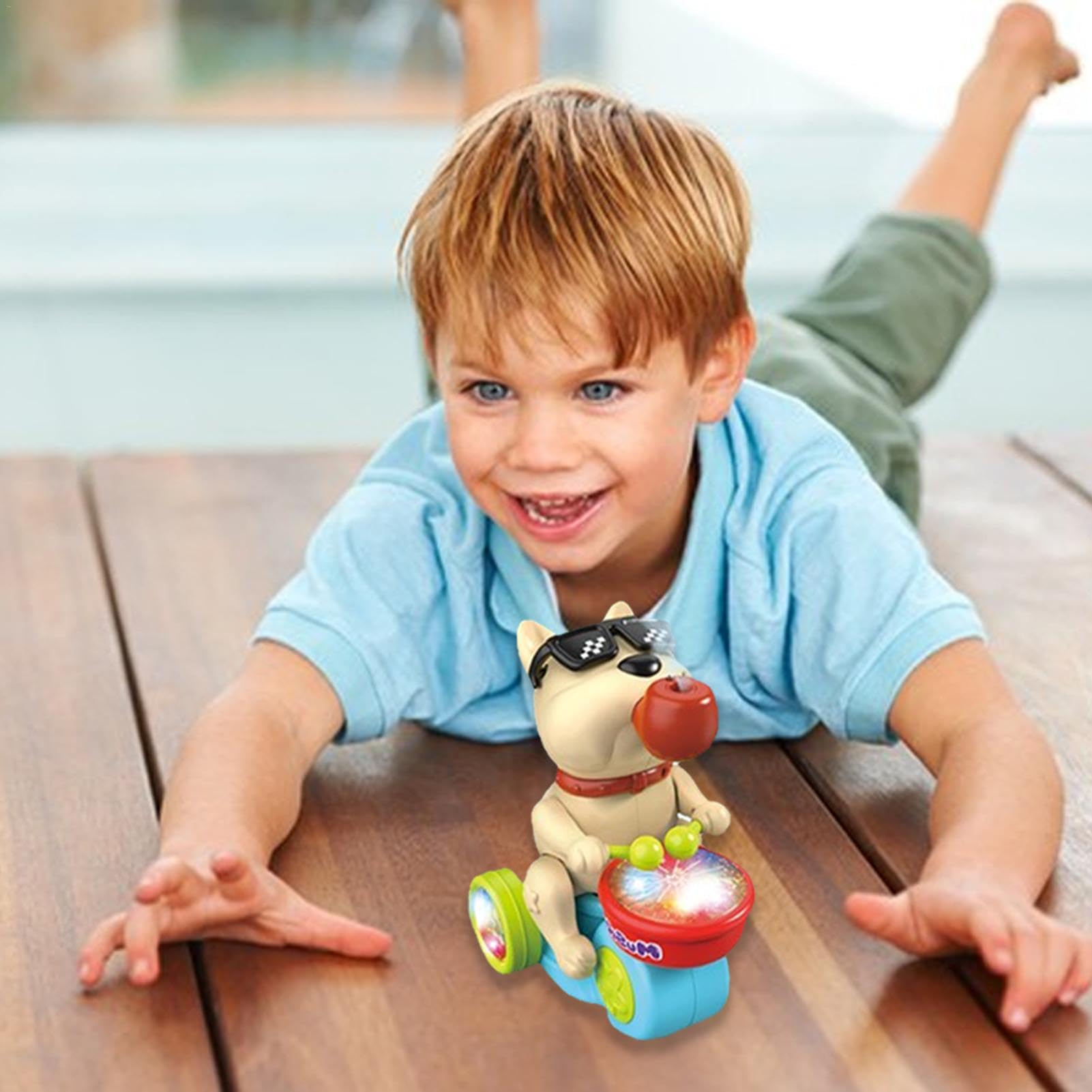 Drumming Dog Toy for Kids - Interactive Musical Light-Up Train Toy for Early Education & Fun Play | Perfect for Girls, Boys & Toddlers | Great for Birthday Gifts, Classroom Activities & Family Bonding Time