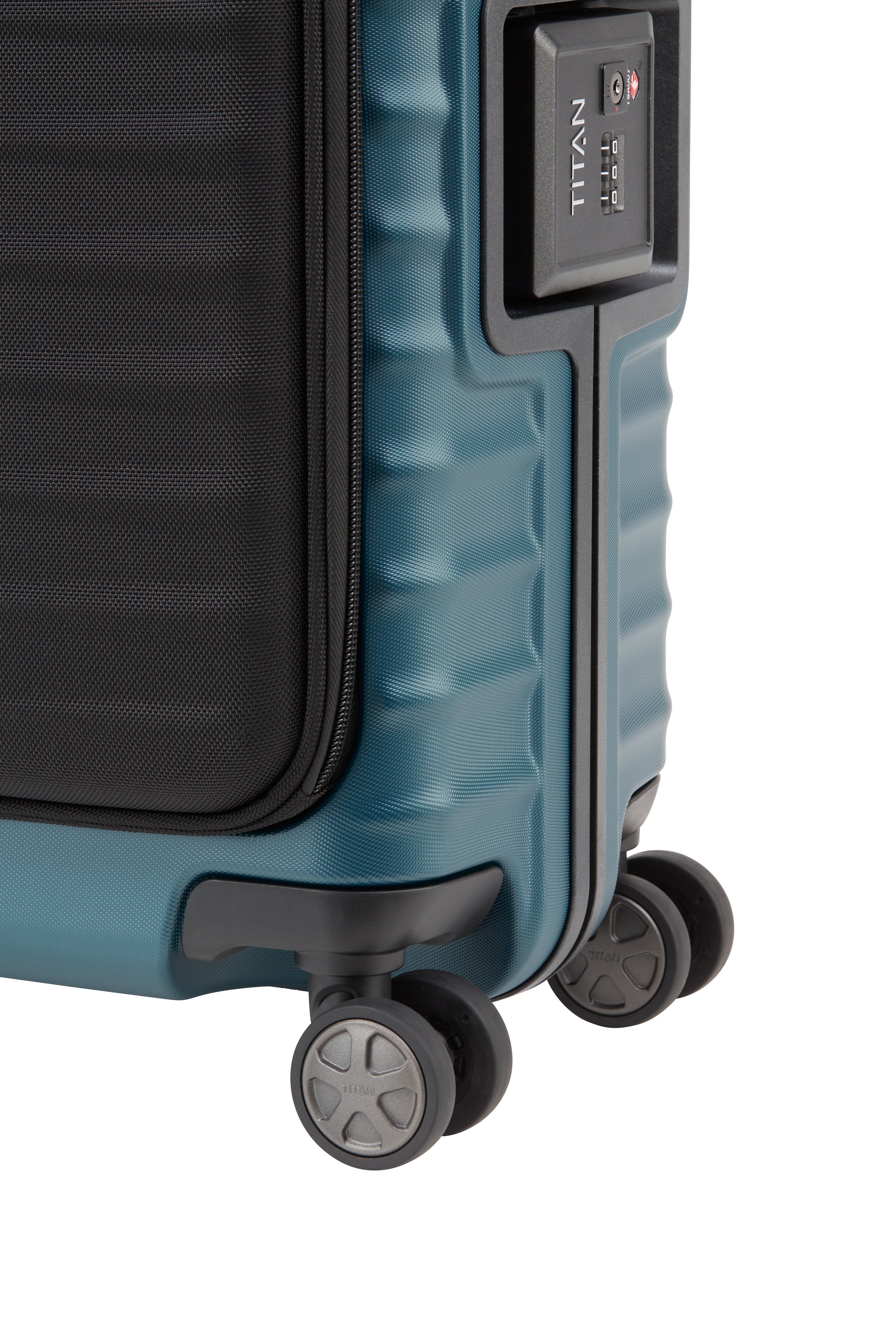 Titan LITRON Frame Trolley S Carry On Luggage with Front Pocket - Lightweight & Durable Suitcase for Business Travel, Weekend Getaways & Airplane Cabin Use