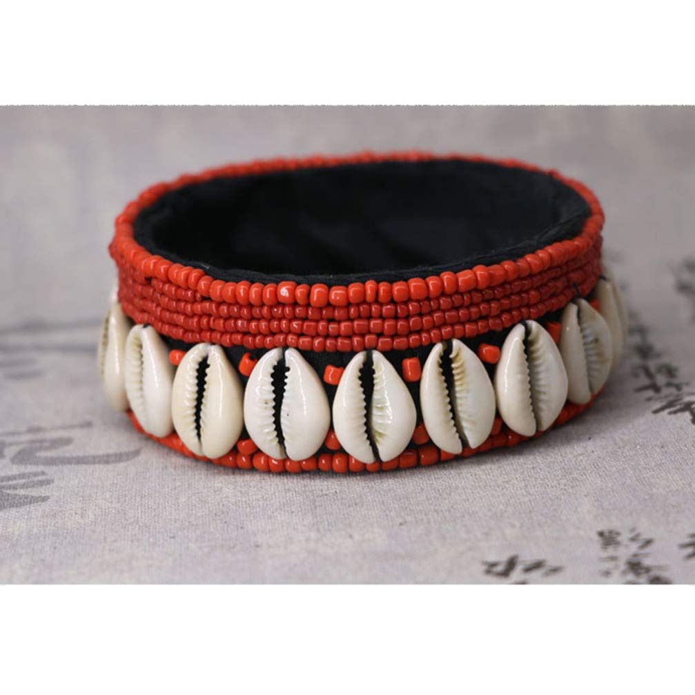 TOPBATHY Beaded Shell Jewelry Organizer Box - Ethnic Style Storage for Earrings, Rings, Necklaces & More | Perfect for Travel, Home Decor & Gift Giving