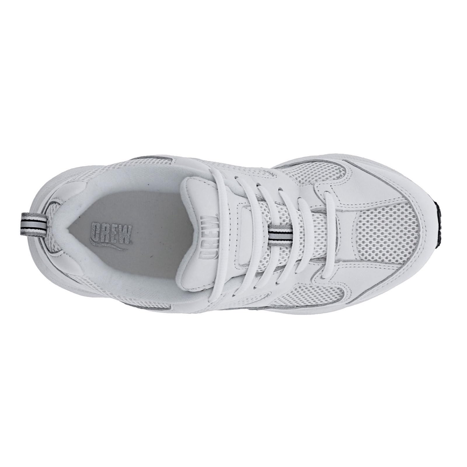 Drew Shoe Women's Flash II White Sneakers - Comfortable Walking Shoes for Women, Size 5.5 Wide Width - Perfect for Casual Wear, Work, and Everyday Activities