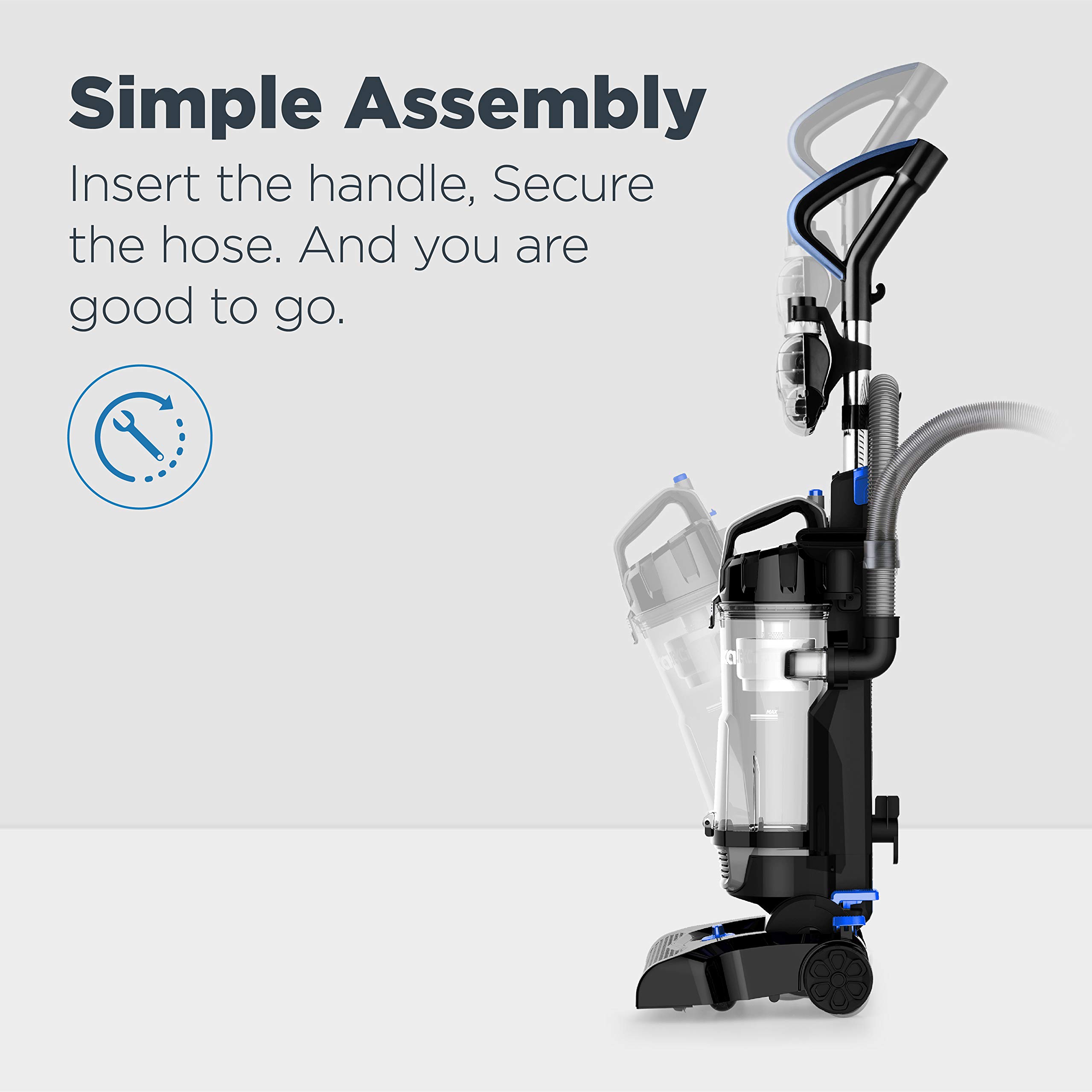 Eureka PowerSpeed Bagless Upright Vacuum Cleaner for Pet Hair - Powerful Turbo Suction, Lightweight Design, Black | Perfect for Carpets, Hard Floors & Pet Owners