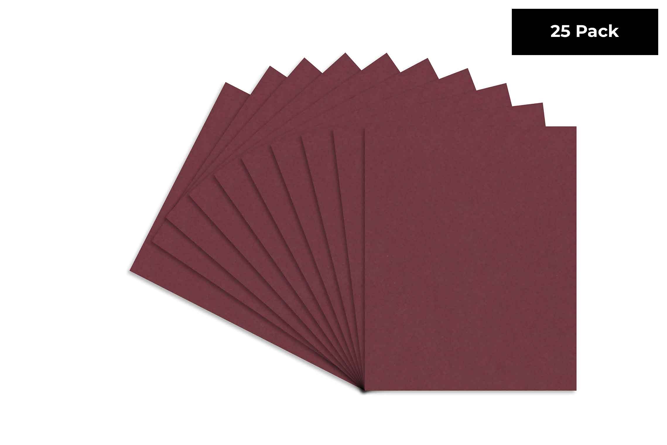 CountryArtHouse Acid-Free 16x20 Maroon Backing Board - 25 Uncut Photo Mat Sheets for Framing, Scrapbooking & Art Preservation | Archival Quality Mat Board for Photos, Artwork & Memorabilia