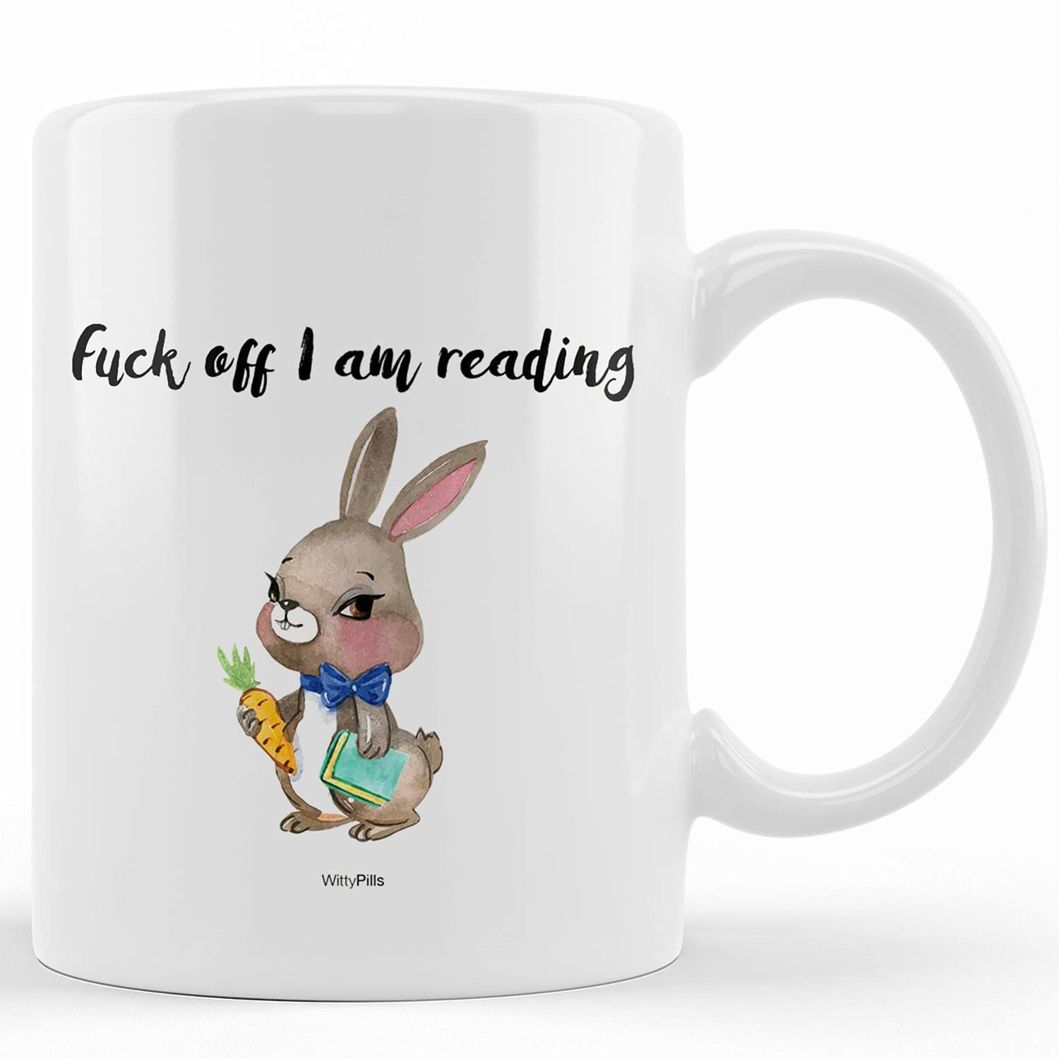 Funny Personalized Coffee Mug - 'F*ck Off I'm Reading' Novelty Ceramic Mug for Adults, Sweary Humor Tea Cup - Perfect Gift for Book Lovers & Reading Enthusiasts (Great for Office, Home Use & Gag Gifts)