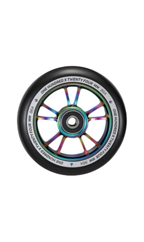 Envy Scooter Wheels 100mm Oil Slick Black - High Performance Scooter Wheels for Street & Park Riding - Perfect for Tricks, Stunts & Urban Commuting