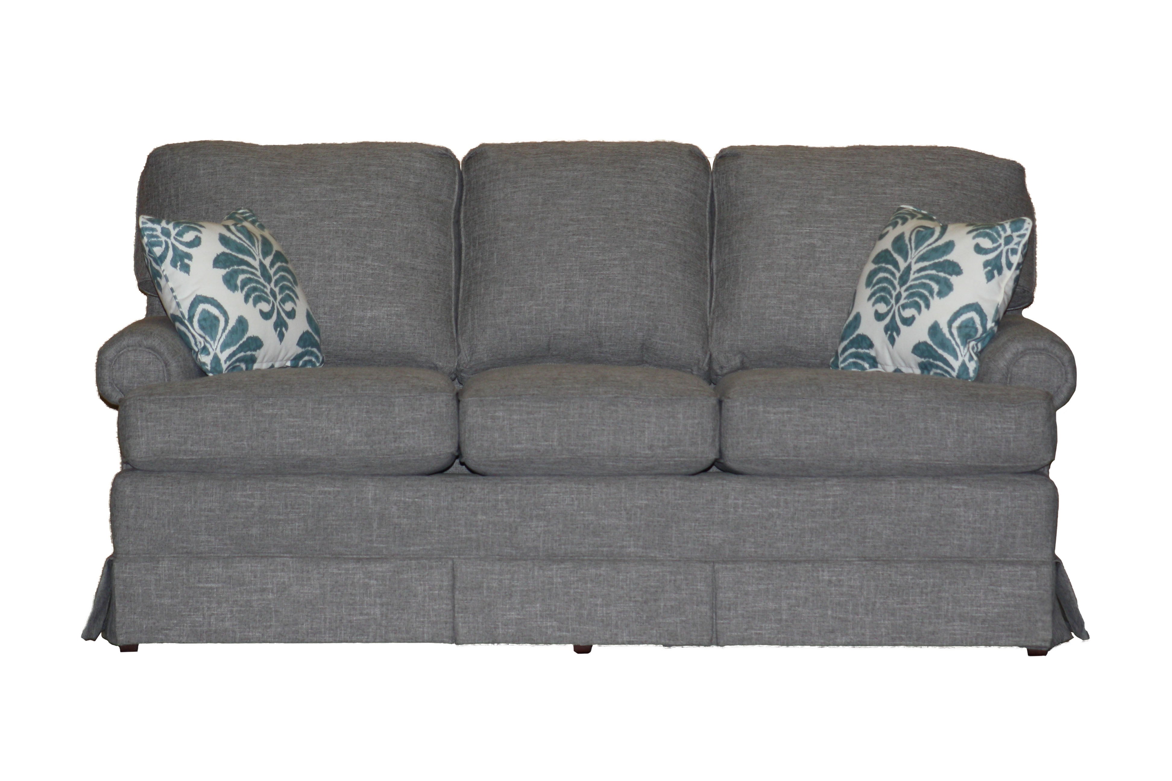 New England Classic Panel Arm Skirted 3-Cushion 74