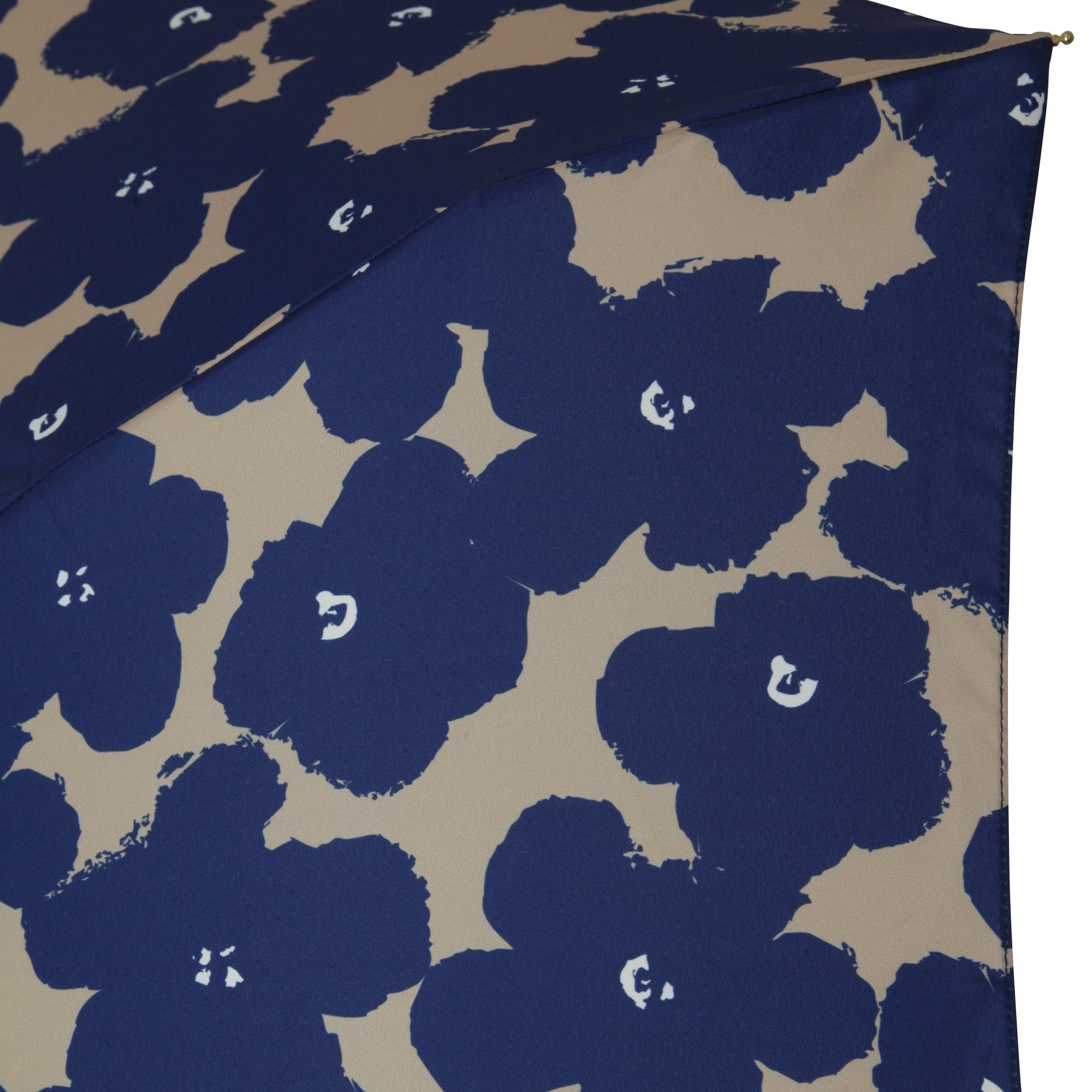 Stylish Hana Print Compact Umbrella in Navy Blue - Perfect for Rainy Days, Travel & Outdoor Events