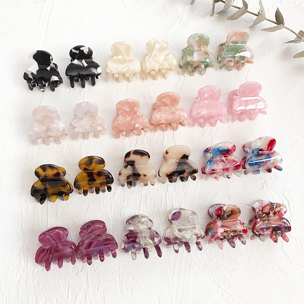 Licogel 6PCS Cute Hair Claw Clips - Non-Slip Small Jaw Clips for Girls' Hair Styling