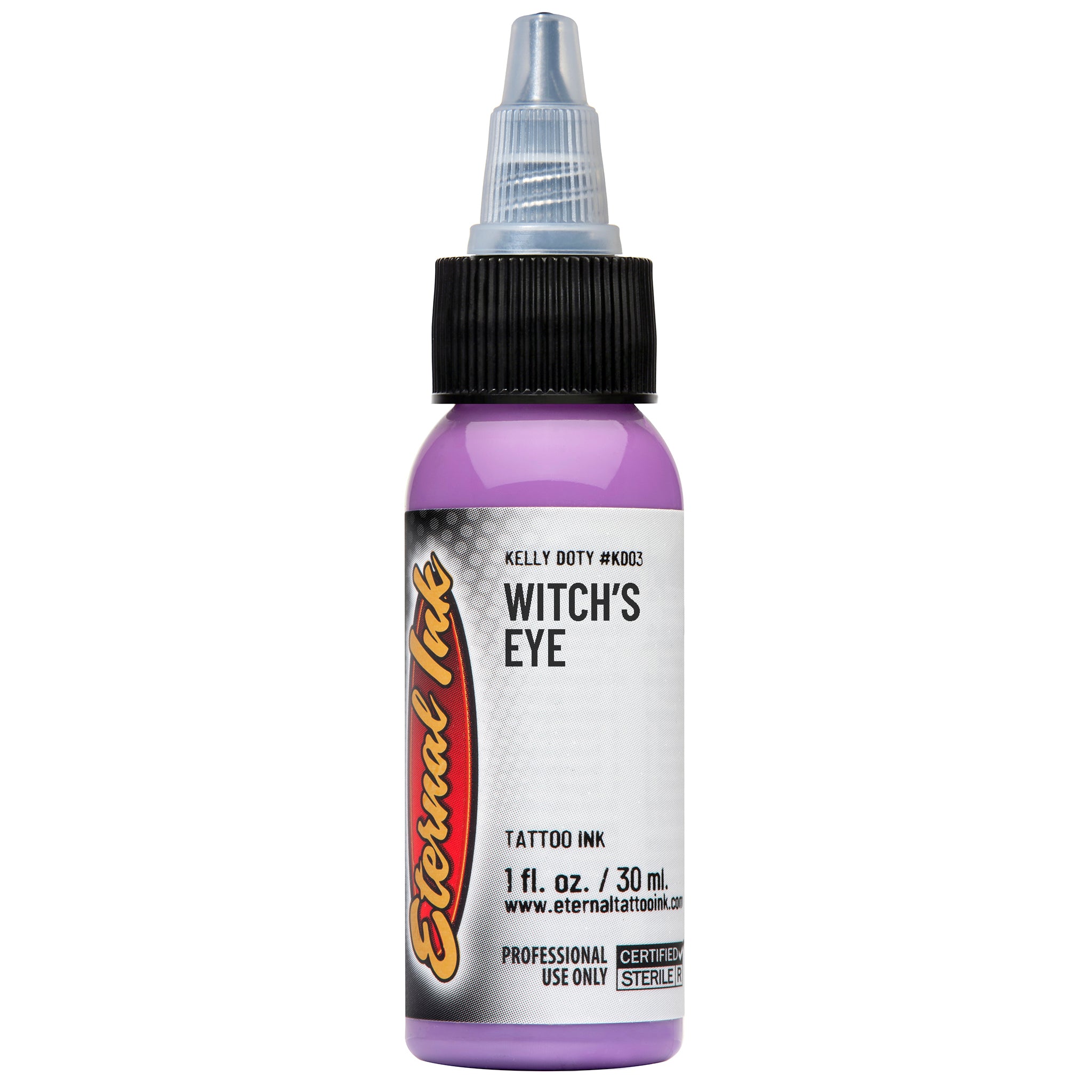 Eternal Kelly Doty Witch's Eye Tattoo Ink 1oz - Professional Body Art Ink for Tattoo Artists & Enthusiasts | Perfect for Halloween, Gothic & Dark Art Tattoos
