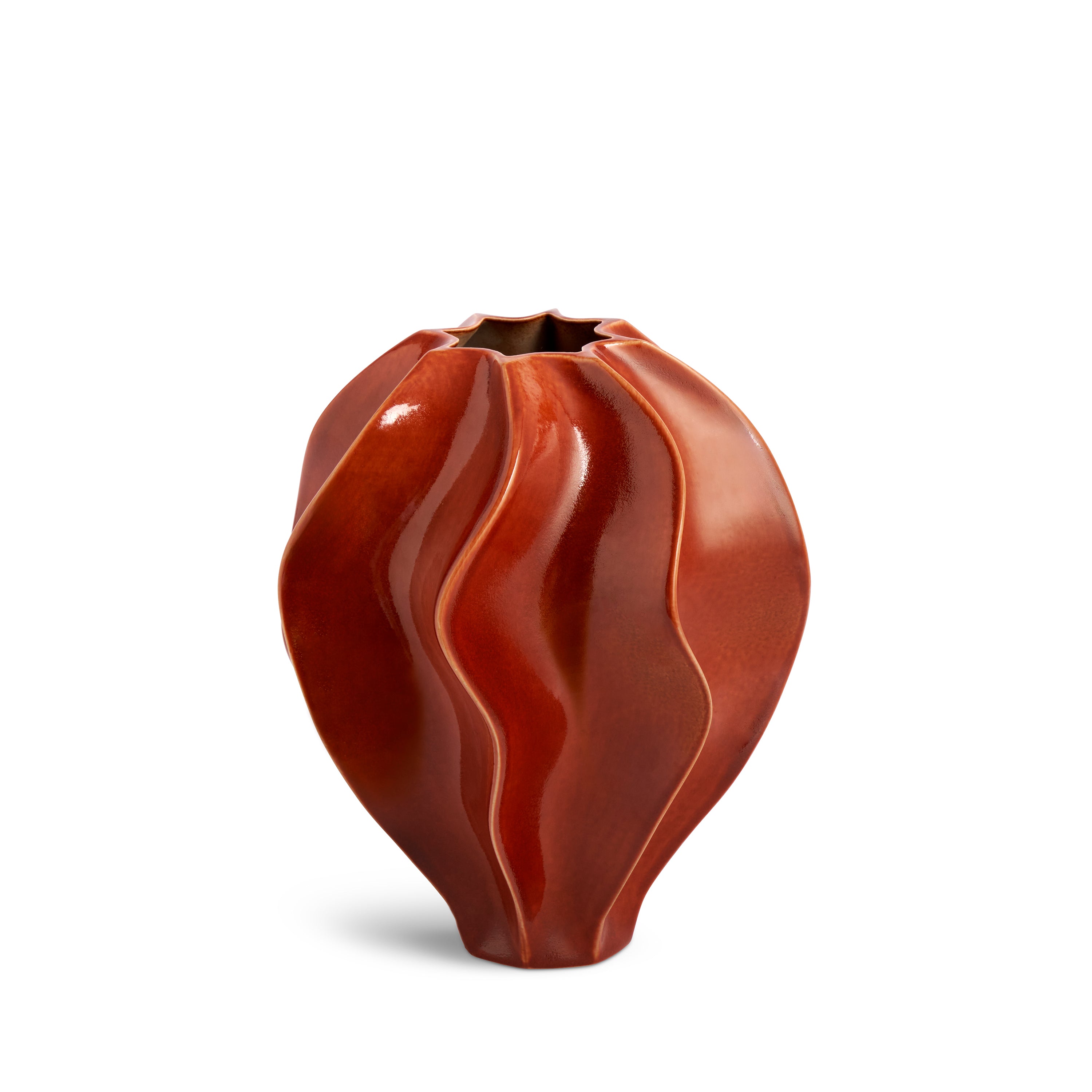 Douro Vase in Paprika - Medium Size Ceramic Vase for Home Decor, Wedding Centerpieces & Floral Arrangements