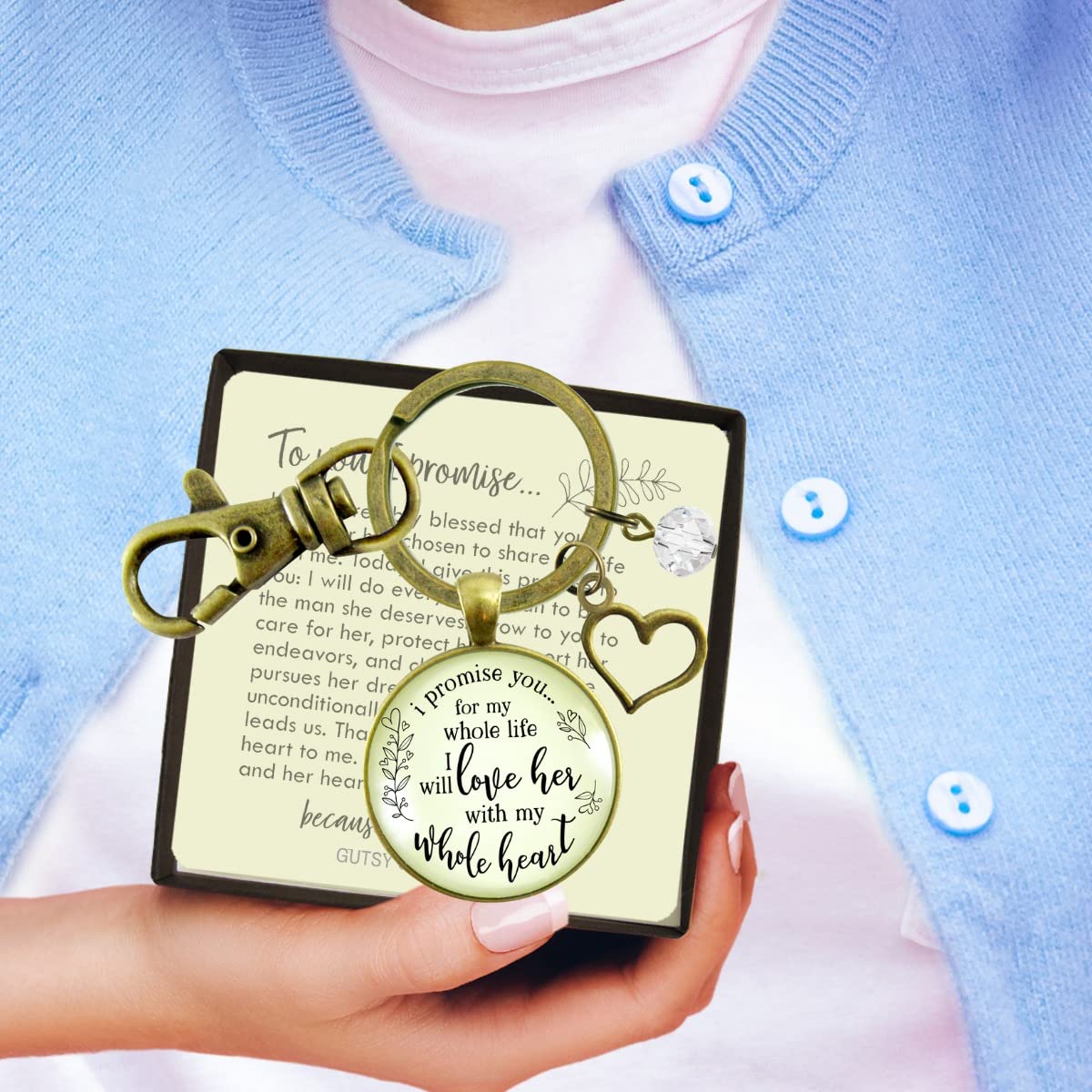 Funny Mother-in-Law Keychain - 'I Promise To Love Her' Wedding Gift for Groom - Stainless Steel Jewelry Keepsake - Perfect for Bridal Shower, Rehearsal Dinner & Anniversary Gifts