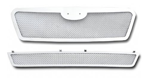 APS Compatible with Subaru Legacy 2010-2012 Main Upper Lower Bumper Stainless Steel Chrome Mesh Front Grill Grille Insert Combo I71049T - Upgrade Your Car's Style & Protection for Daily Driving & Show Events