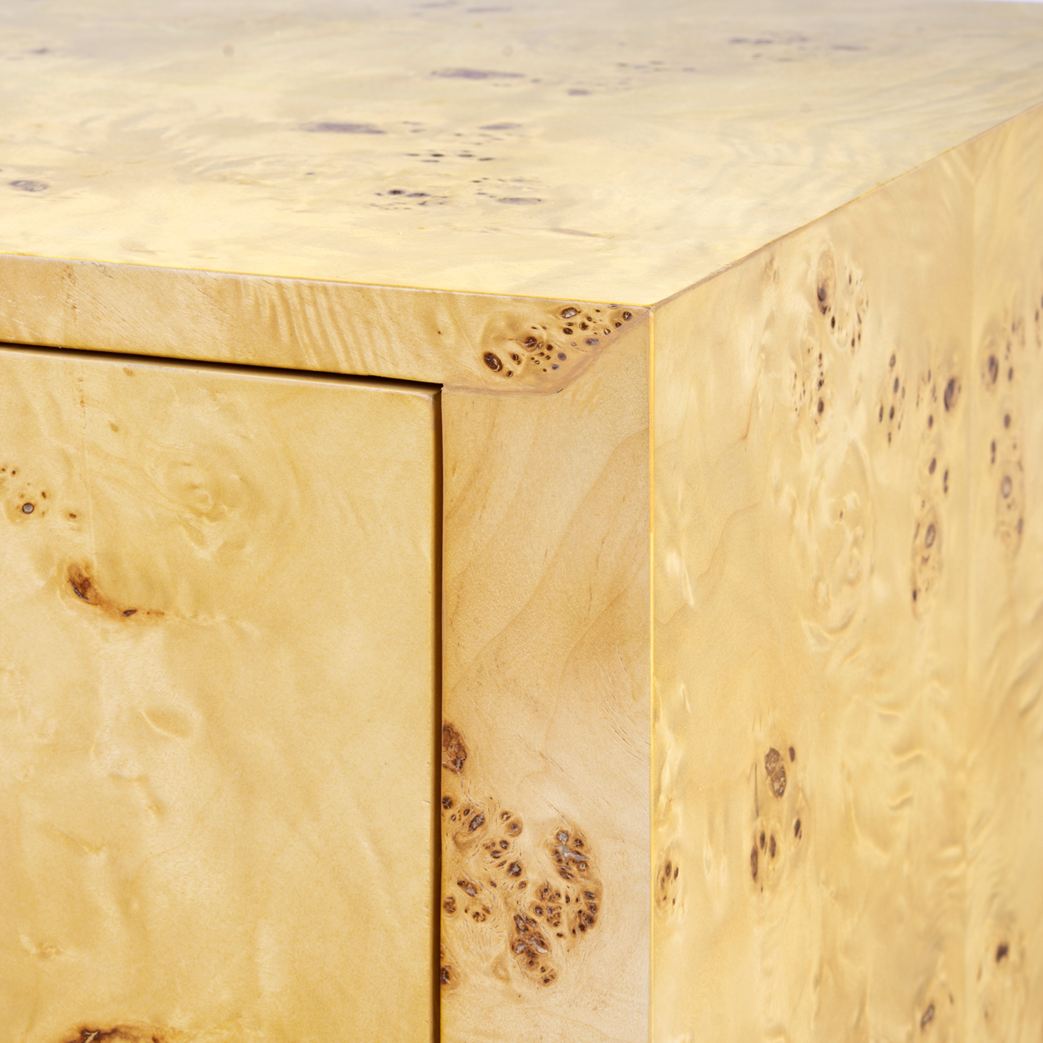 Cole 3-Drawer Nightstand with Burl Wood Finish - Perfect for Bedroom, Living Room & Office Storage