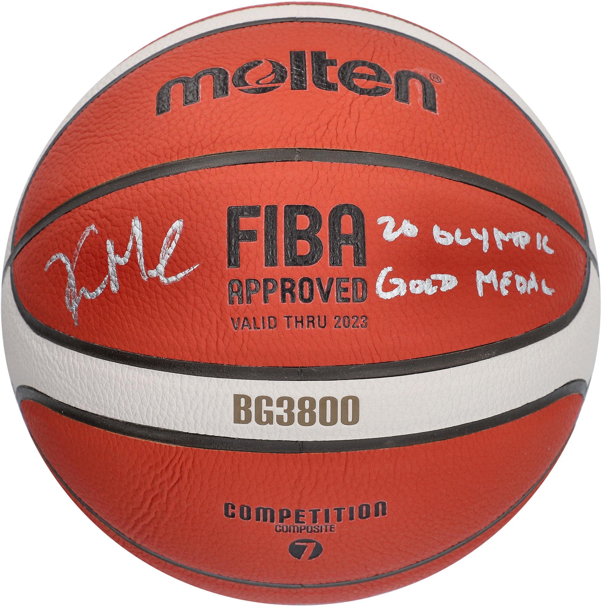 Khris Middleton Signed Milwaukee Bucks Molten Olympic Basketball with 