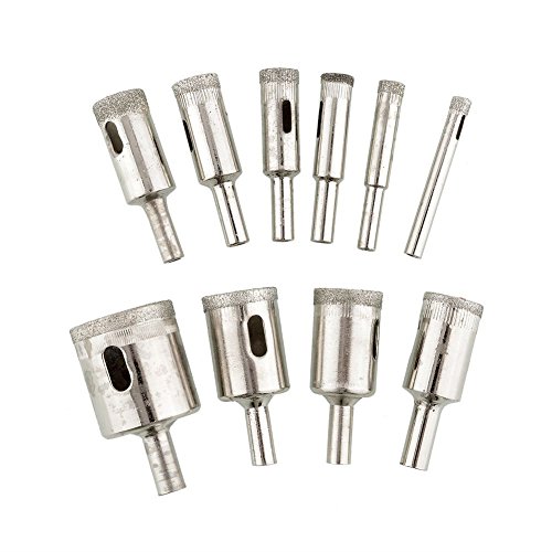 Diamond Drill Bit Set 10Pcs for Tile, Glass, Marble - DIY Home Projects