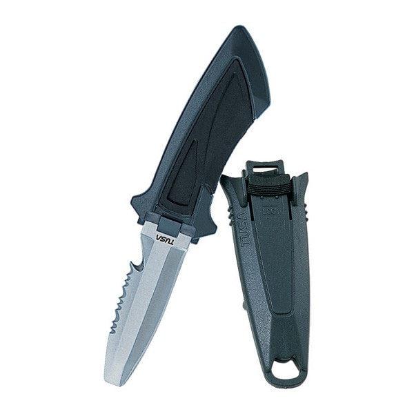 TUSA Imprex Mini Dive Knife - Compact Stainless Steel Scuba Diving Tool for Underwater Safety & Emergency Cutting - Perfect for Snorkeling, Spearfishing & Marine Adventures