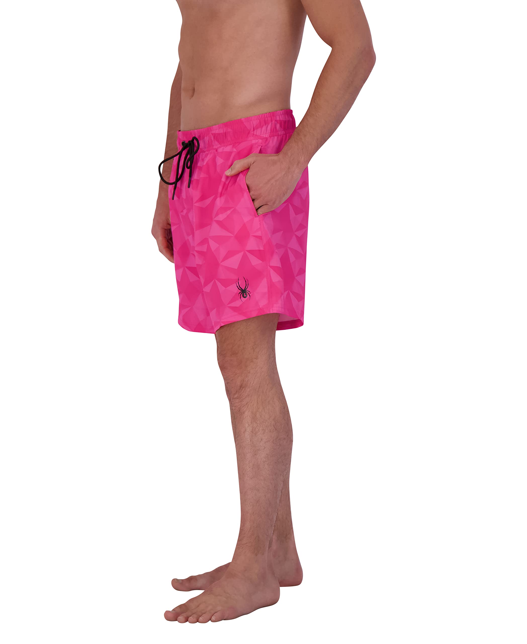 Spyder Men's Quick-Dry Stretch 7-inch Swim Trunks with UPF 50+ Sun Protection, Gym Shorts with Pockets & Mesh Liner - Perfect for Swimming, Beach, Pool & Workout