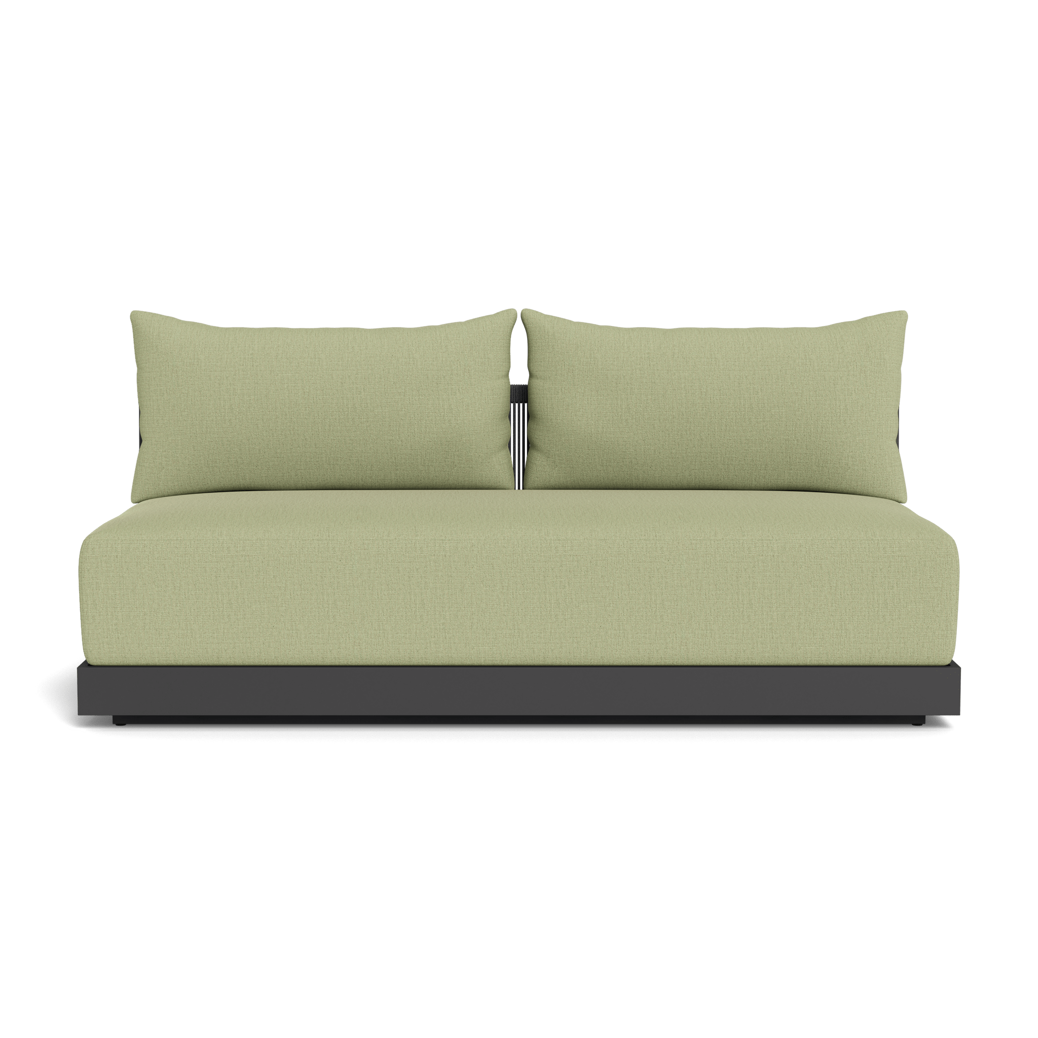 Antigua 2-Seat Armless Sofa - Modern Small Space Loveseat for Living Room, Bedroom, or Office - Comfortable and Stylish Lounge Seating