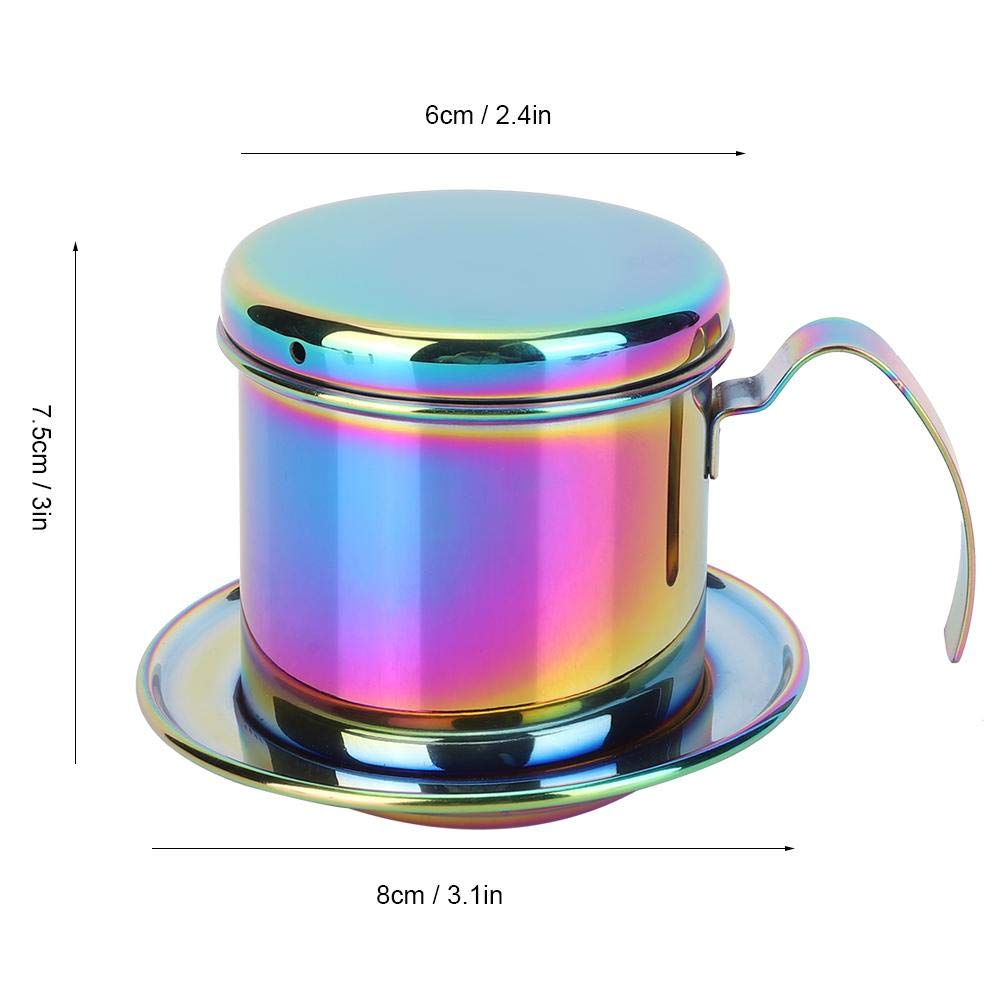 Yosoo Stainless Steel Coffee Dripper - Portable Reusable Filter for Home & Office Brewing