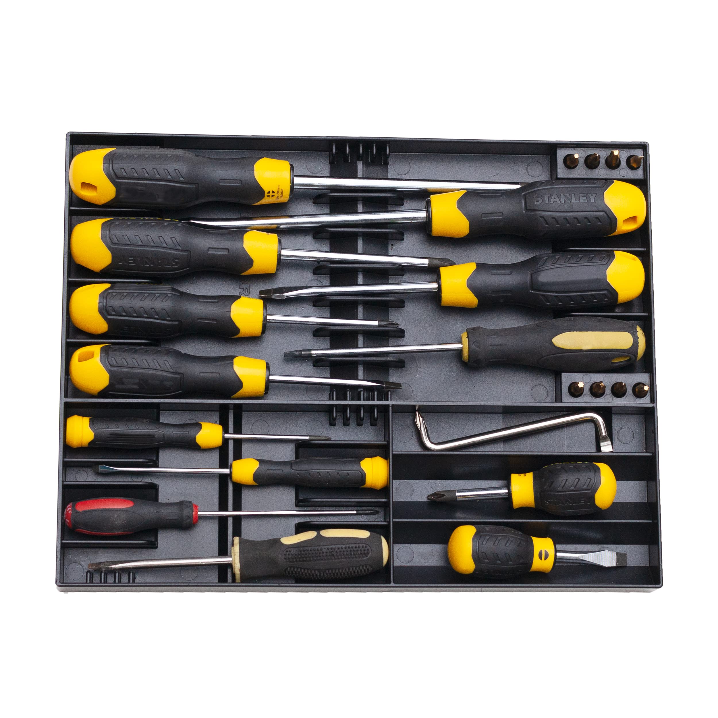 Black Screwdriver Organizer - Heavy Duty Tool Holder for Workshop & Garage Storage - Perfect for DIY, Home Repair, and Professional Use