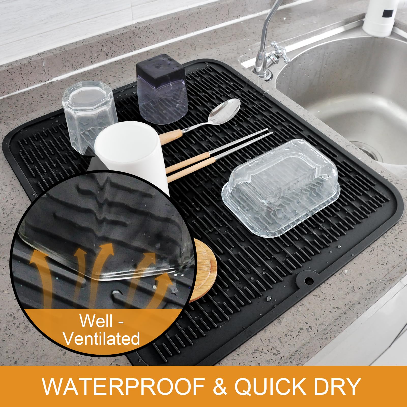 Silicone Dish Drying Mat 18x16
