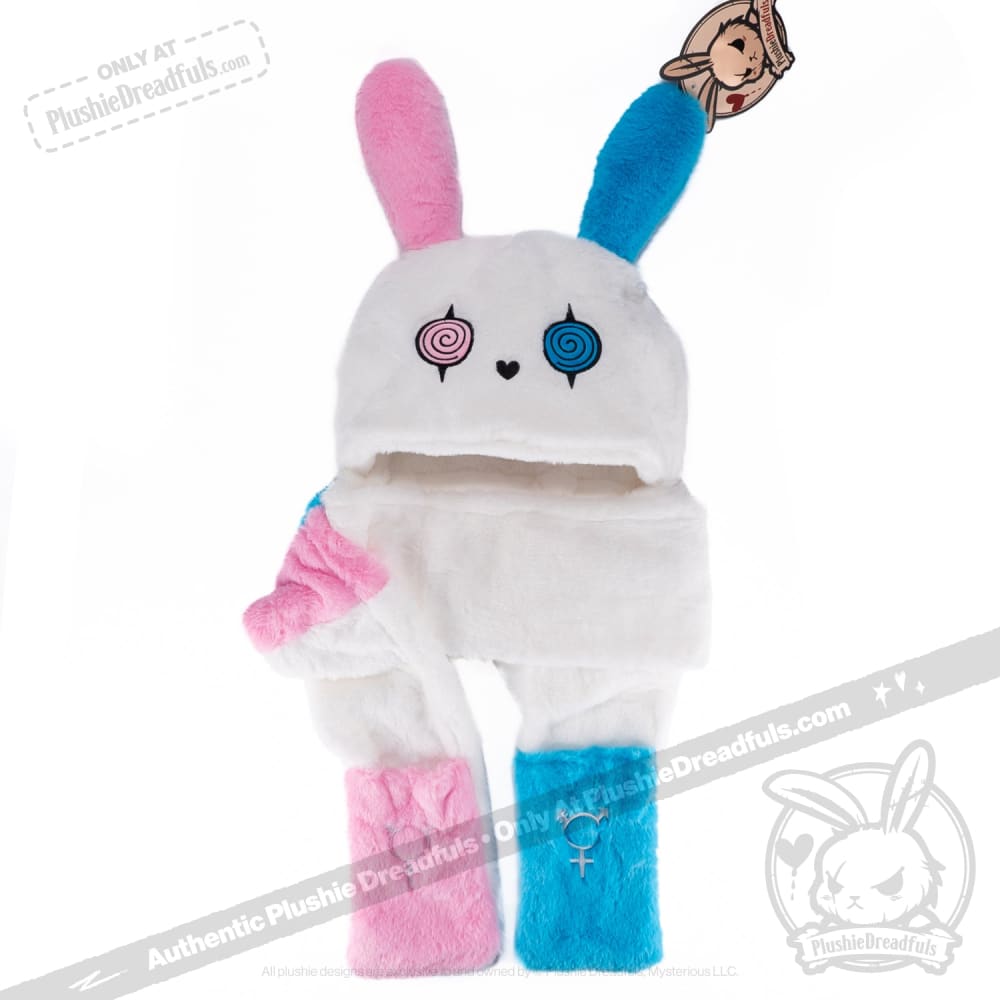 Scoodie Dreadful Gender Dysphoria Rabbit Scarf Hoodie - Cozy Unisex Winter Wear for Anxiety Relief & LGBTQ+ Support