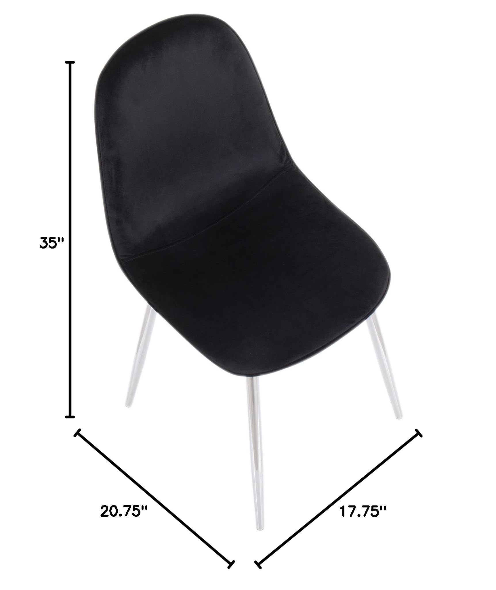 LumiSource Pebble Chair - Modern Upholstered Dining Chairs Set of 2 for Kitchen & Dining Room - Comfortable Contemporary Seating for Home & Restaurant Use