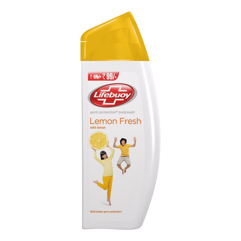 Lifebuoy Lemon Fresh Antibacterial Body Wash - 300ml for Refreshing Shower & Daily Hygiene - Ideal for Gym, Travel & Family Use
