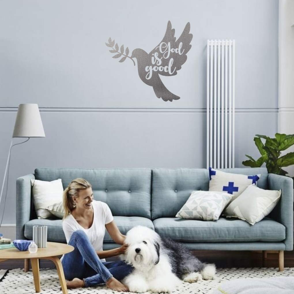 Steel Roots Dove of Peace Metal Wall Art - Indoor & Outdoor Decor for Living Room, Bedroom, Dining - Inspirational Gift