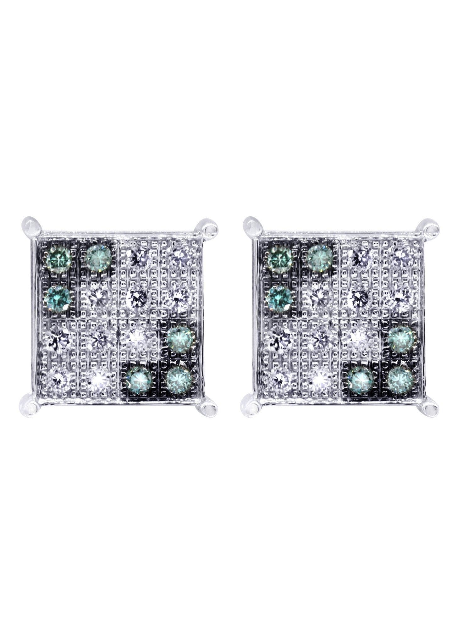 0.31 Carat Diamond Earrings for Men in 14K White Gold | Hypoallergenic Studs for Everyday Wear & Special Occasions
