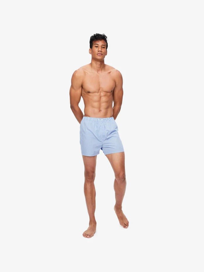 DEREK ROSE Men's Classic Fit Gingham Boxer Briefs - Soft Cotton Underwear for Everyday Comfort & Support | Perfect for Work, Gym & Lounge