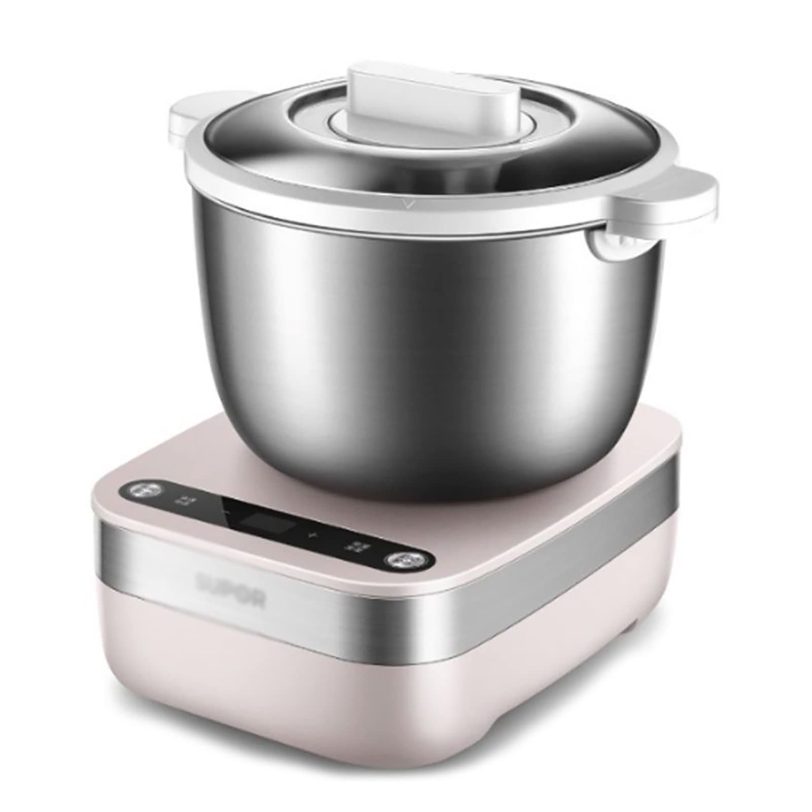 Pink Automatic Dough Kneading Machine - Small Household Electric Dough Mixer for Baking Bread, Pizza & Pastry | Easy-to-Use Flour Fermentation Mixer for Home Chefs & Cooking Enthusiasts | Perfect for Kitchen, Bakery & Small Food Business