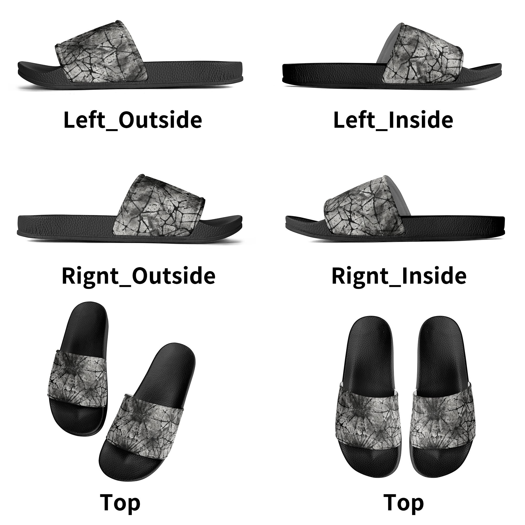 Distressed Men's PVC Sandals - Comfortable & Durable Summer Beach Shoes for Outdoor Walking, Hiking, and Casual Wear