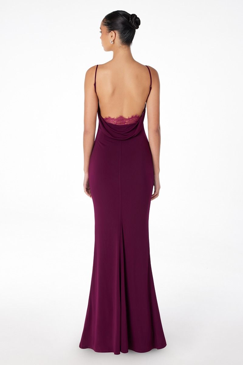 Bette Maxi Dress - Women's Fitted Long Dress with Elegant Lace Detailing for Summer, Beach, Party & Special Occasions