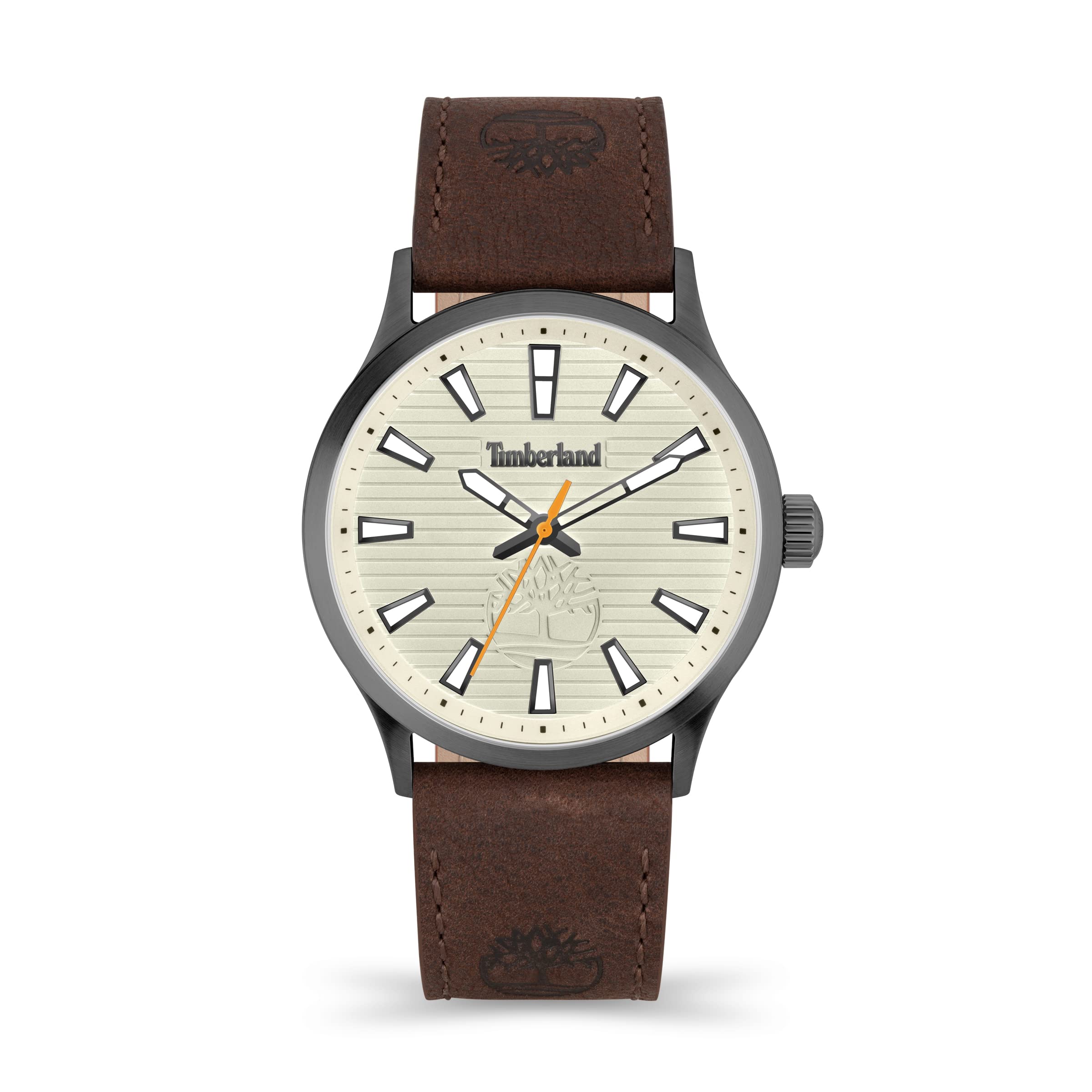 Timberland Men's Trumbull Waterproof Leather Strap Watch - Durable Outdoor Analog Wristwatch for Hiking, Camping & Everyday Wear