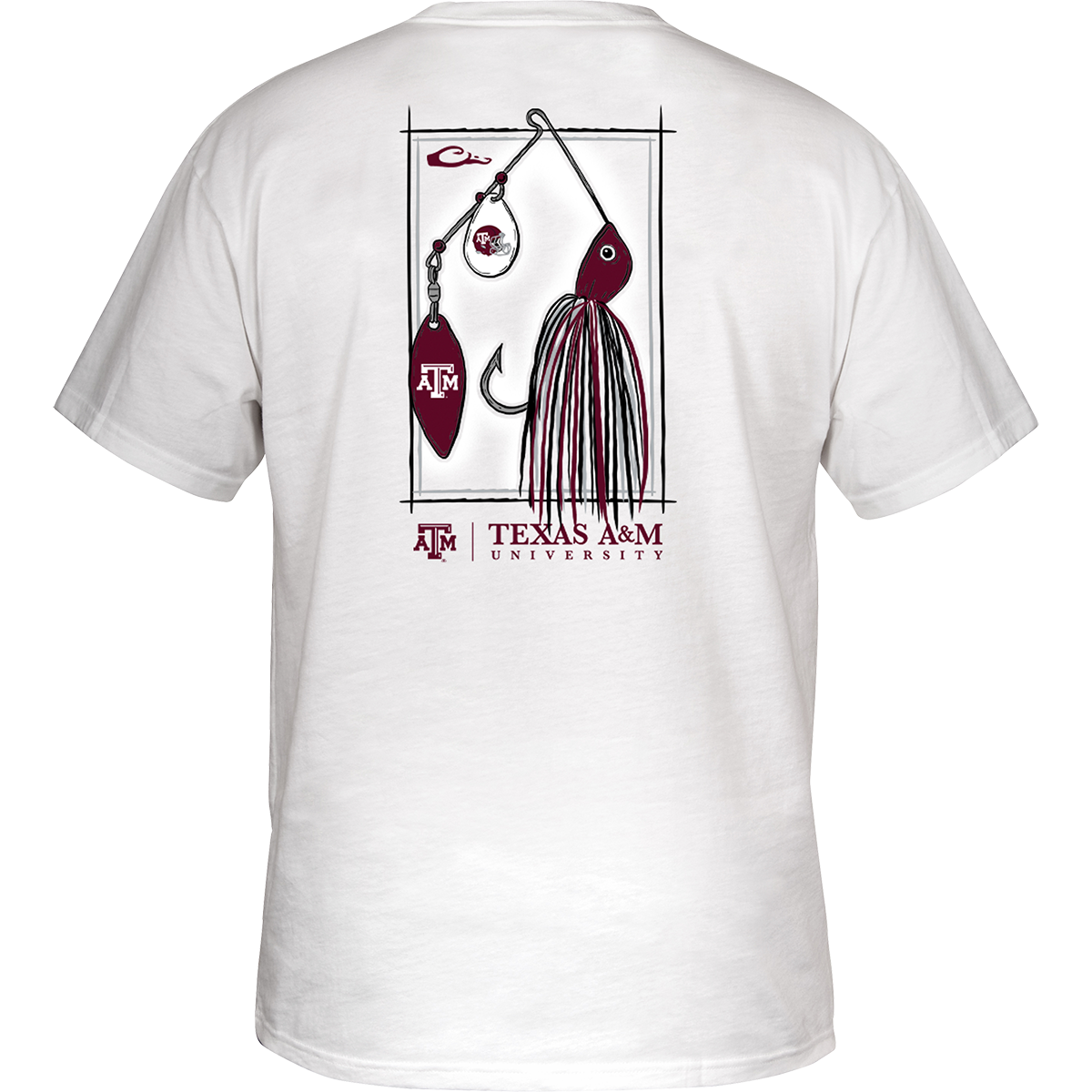 Texas A&M Aggies Drake Lure T-Shirt - Comfortable Cotton College Fan Tee for Men & Women - Perfect for Game Day, Tailgating, and School Spirit Events
