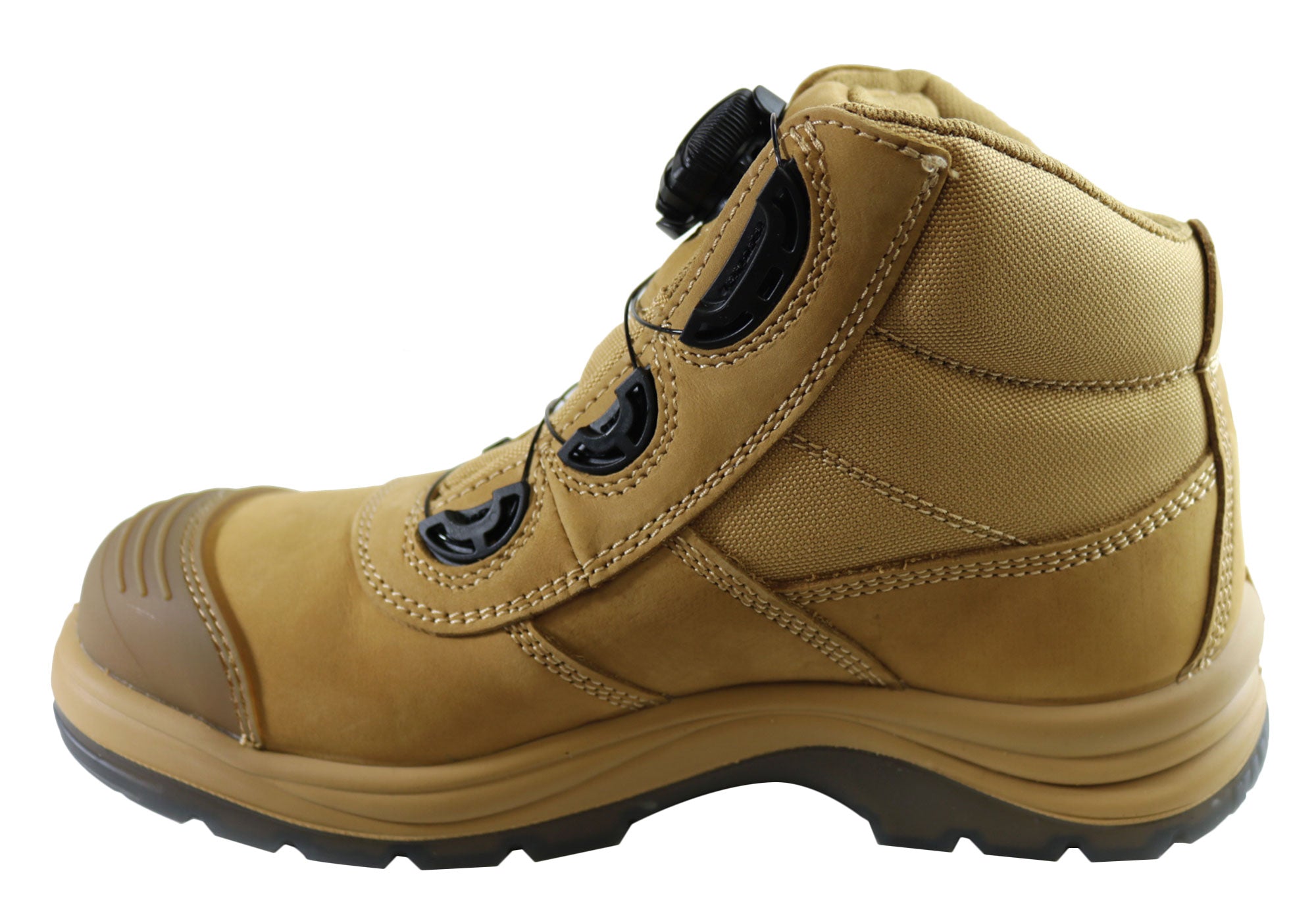 KingGee Tradie Boa Men's Steel Toe Cap Work Boots - Durable Safety Shoes for Construction, Warehouse & Outdoor Work | Slip Resistant & Comfortable for Long Shifts