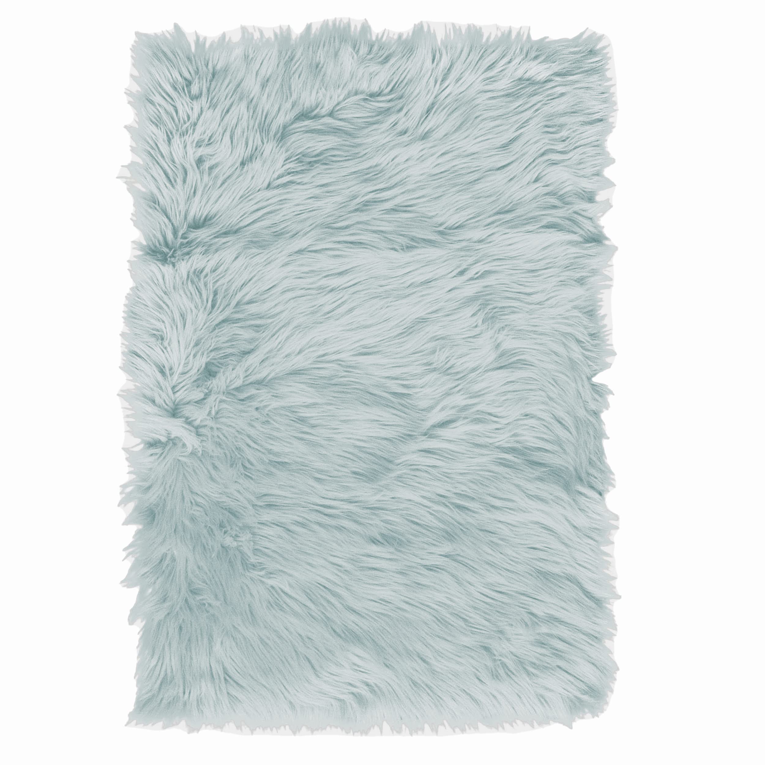 Premium Faux Sheepskin Area Rug - Ultra Soft & Fluffy 2x3 Feet Teal Shag Carpet for Bedroom, Living Room, Nursery | Cozy Home Decor & Floor Mat for Kids Play Area