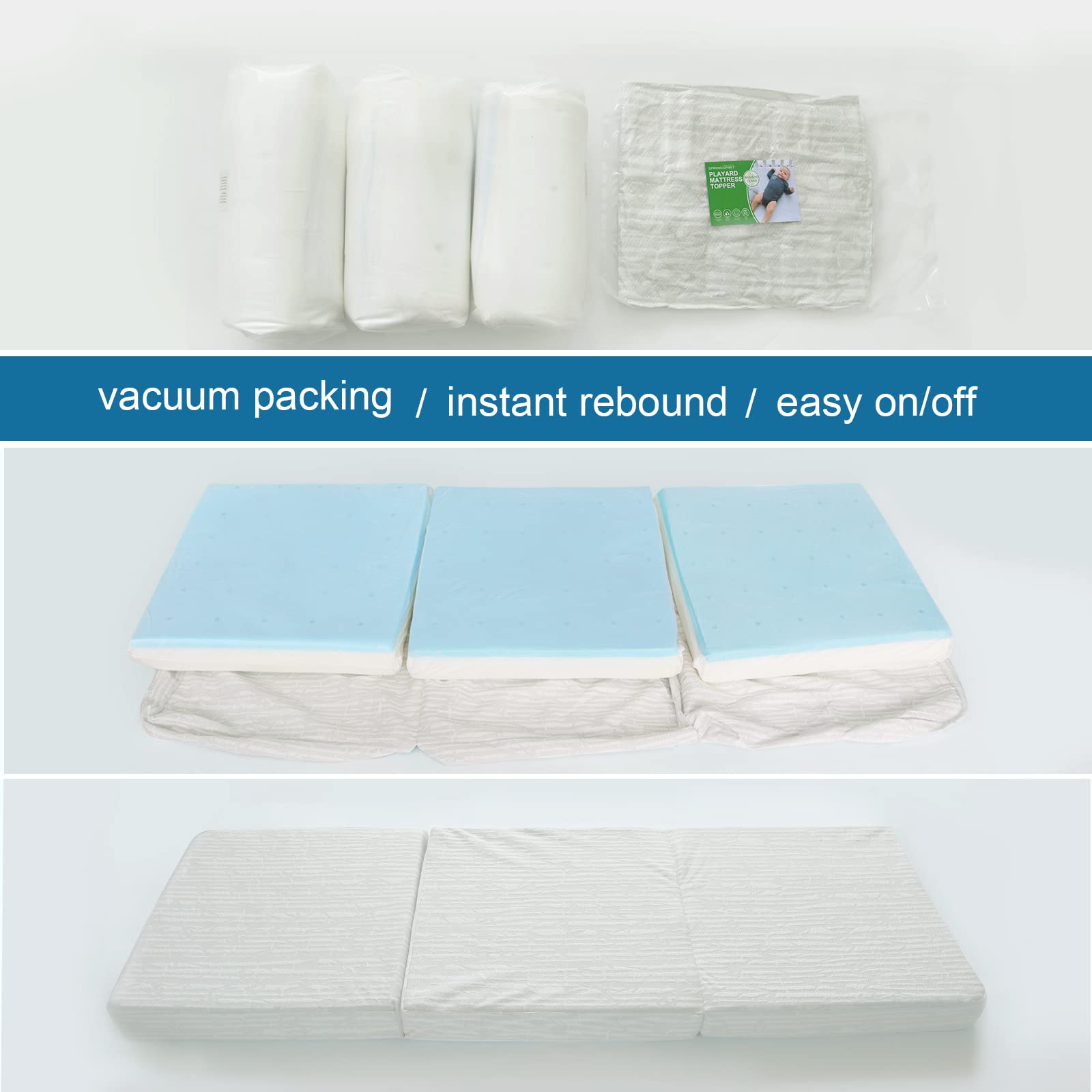 4-Inch Foldable Trifold Mattress for Futon - Bamboo Viscose Cooling Topper Cover, Removable & Machine Washable - Portable Floor Sofa Bed for Camping, Guest Room & Dorm - Non-Slip Design